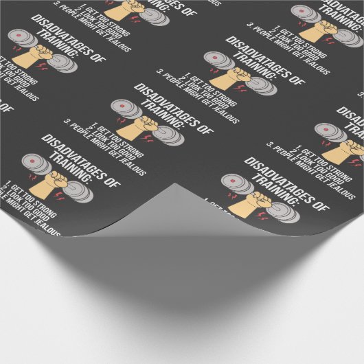 重量挙おもしろい挙トレーニングエクササイズジムブラガー ラッピングペーパー (角)