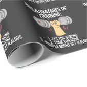 重量挙おもしろい挙トレーニングエクササイズジムブラガー ラッピングペーパー (ロールコーナー)