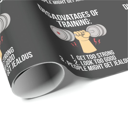 重量挙おもしろい挙トレーニングエクササイズジムブラガー ラッピングペーパー (ロールコーナー)