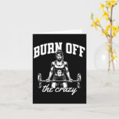 重量挙おもしろい挙ボディビルパワーリフティングシー カード (黄色い花)