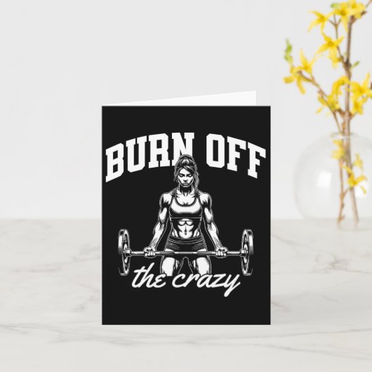 重量挙おもしろい挙ボディビルパワーリフティングシー カード (黄色い花)