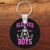 重量挙おもしろい挙ボディビル女性スリーブJok キーホルダー (正面)