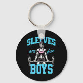 重量挙おもしろい挙ボディビル女性スリーブJok キーホルダー (正面)