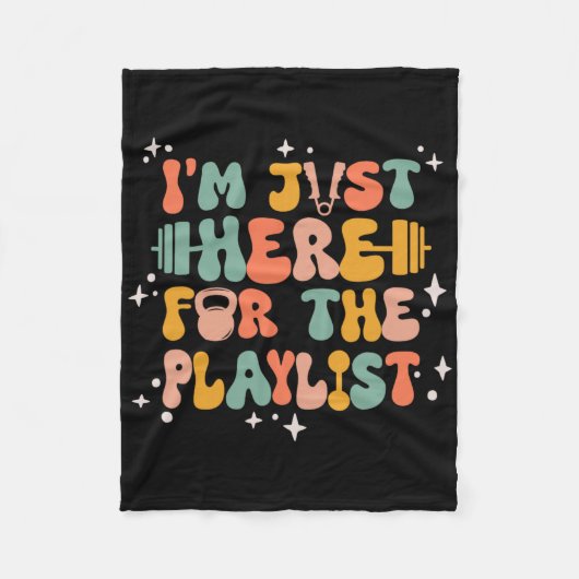 重量挙げおもしろいジムトレーニング女性エクササイズ フリースブランケット (正面)