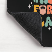 重量挙げおもしろいジムトレーニング女性エクササイズ マウスパッド (コーナー)