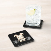 重量挙げのバニーの漫画-かわいい日本製アニメのトレーニング コースター (右側)