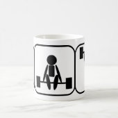 重量挙げの記号のマグ コーヒーマグカップ (中央)