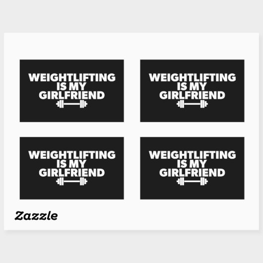 重量挙げは私のガールフレンドである – おもしろいトレーニング 長方形シール (シート)