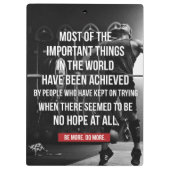 重量挙げやる気を起こさせるの言葉 – トレーニング クリップボード (裏面)