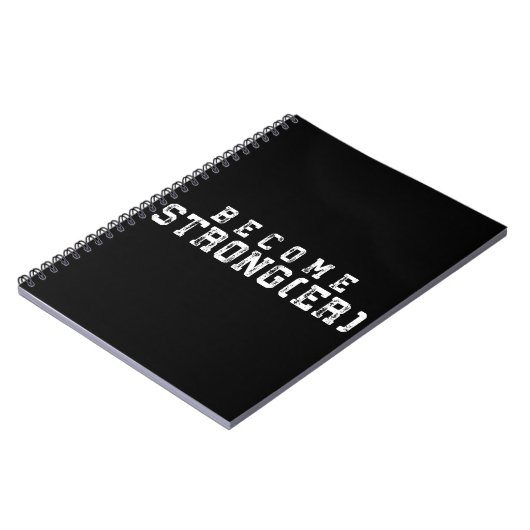 重量挙げインスピレーション – 強くなる – ジム ノートブック (左側)