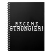 重量挙げインスピレーション – 強くなる – ジム ノートブック (正面)