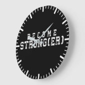 重量挙げインスピレーション – 強くなる – ジム ラージ壁時計 (傾斜)