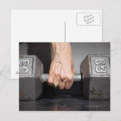 重量挙げシニア女性 ポストカード (正面/裏面)