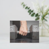 重量挙げシニア女性 ポストカード (スタンド正面)