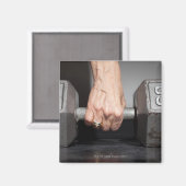 重量挙げシニア女性 マグネット (正面/裏面)