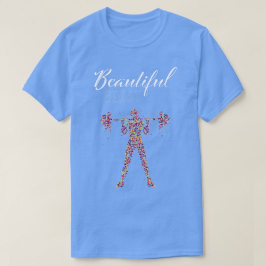 重量挙げジムバーベル Tシャツ (デザイン正面)