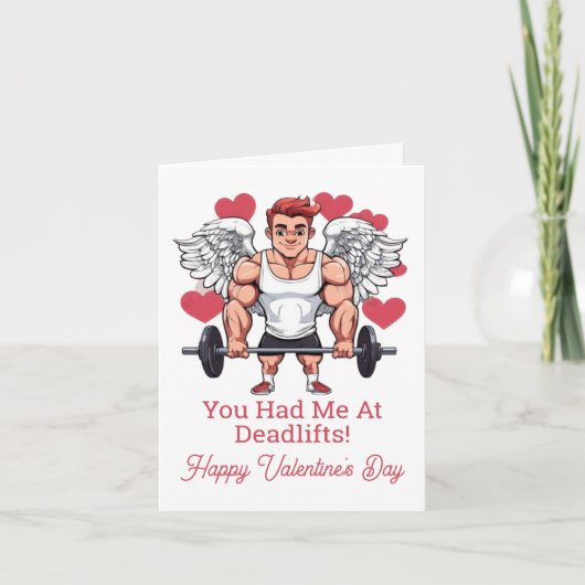 重量挙げジムフィットネストレーナーバレンタイン シーズンカード (正面)