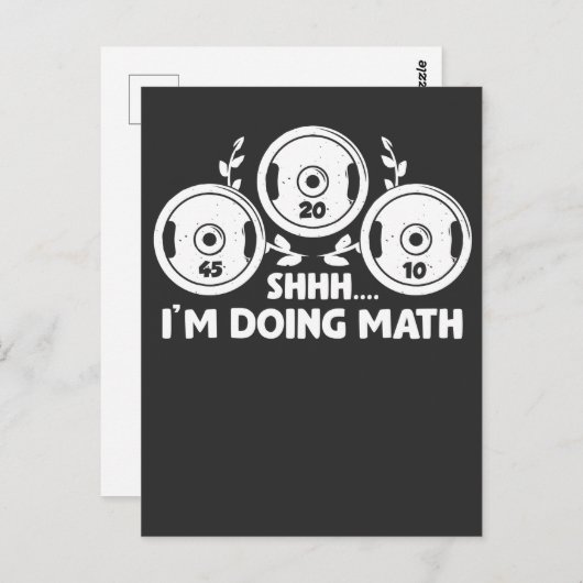 重量挙げジムフィットネス数学の重量計算 ポストカード (正面/裏面)