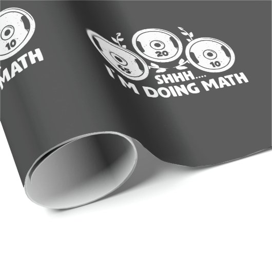 重量挙げジムフィットネス数学の重量計算 ラッピングペーパー (ロールコーナー)