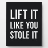 重量挙げジム引用文リフトIt白黒 フォトプラーク (正面)