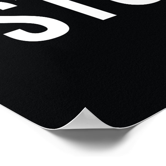 重量挙げジム引用文リフトIt白黒 ポスター (角)