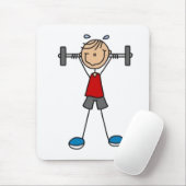 重量挙げスティック図 マウスパッド (マウス)