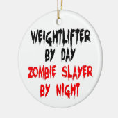 重量挙げゾンビ層 セラミックオーナメント (左)