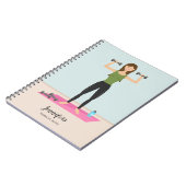 重量挙げトレーニングガールペルソナライズフィットネス ノートブック (左側)