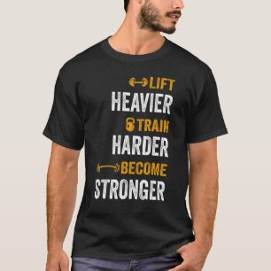 重量挙げトレーニングリフト重い列車ハードベコム Tシャツ