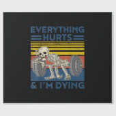 重量挙げネスジムの贈り物が全てを痛める ラッピングペーパー (フラット)