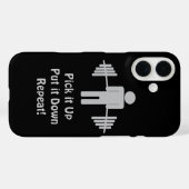 重量挙げバーベルフィットネスジムパーソナルトレーナー Case-Mate iPhoneケース (裏面 (横))