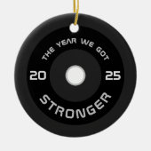 重量挙げバーベルフィットネス2022 パーソナライズされた セラミックオーナメント (正面)