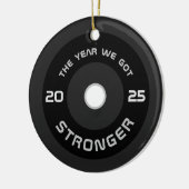 重量挙げバーベルフィットネス2022 パーソナライズされた セラミックオーナメント (左)