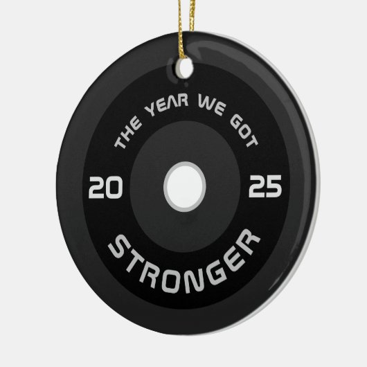 重量挙げバーベルフィットネス2022 パーソナライズされた セラミックオーナメント (左)