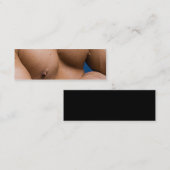 重量挙げパーソナルトレーナー物理フィットネス スキニー名刺 (正面/裏面)