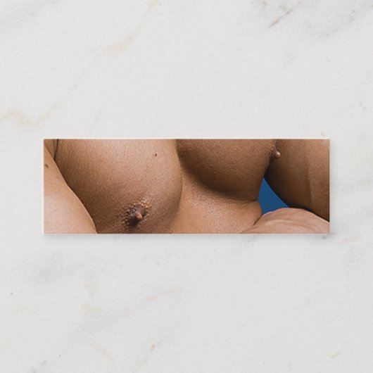 重量挙げパーソナルトレーナー物理フィットネス スキニー名刺 (正面)