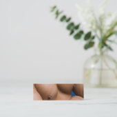 重量挙げパーソナルトレーナー物理フィットネス スキニー名刺 (スタンド正面)