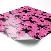 重量挙げフィットネストレーニングスポーツピンクグリッター フォトプリント            (角)