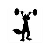 重量挙げフォックスシルエットアートスタンプ ラバースタンプ (インプリント)