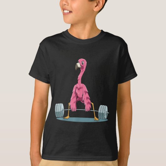 重量挙げフラミンゴ重量挙げフラミンゴ Tシャツ (正面)
