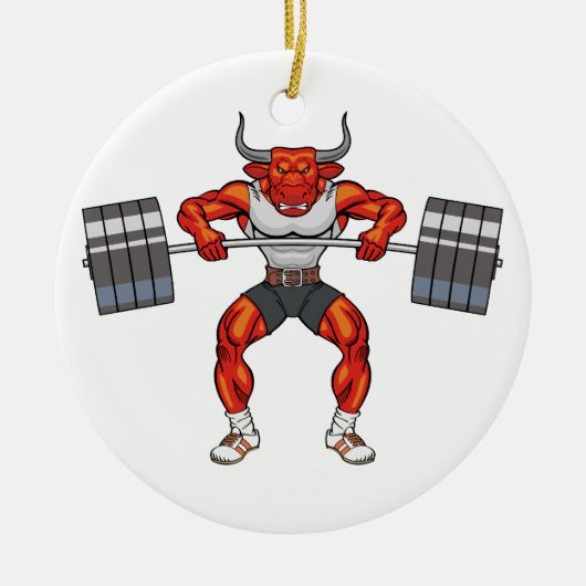 重量挙げブルブル2 セラミックオーナメント (正面)