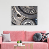 重量挙げプレート キャンバスプリント (インサイチュ (リビング))