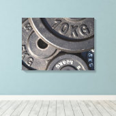 重量挙げプレート キャンバスプリント (インサイチュ (ウッドフロア))