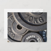 重量挙げプレート ポストカード (正面/裏面)
