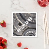 重量挙げプレート「言い訳なし」 スタンダードカクテルナプキン (インサイチュ)