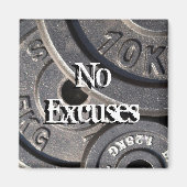 重量挙げプレート、言い訳なし マグネット (正面)