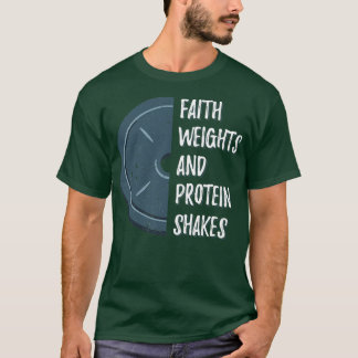 重量挙げプロテインシェイクフィットネス恋人ギフト Tシャツ