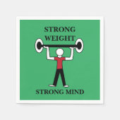 重量挙げボディビルダーフィットネスジム スタンダードカクテルナプキン (正面)