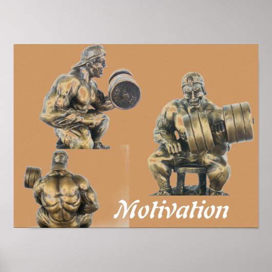 重量挙げボディビルダー ポスター (正面)