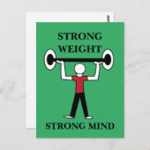 重量挙げボディビルフィットネスアスリート ポストカード (正面/裏面)